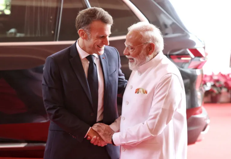 Macron calls on India to support ‘moratorium on strikes’ against Ukrainian civilians 1 2026 02 17T131134Z 1123359909 RC2LNJA4GJT3 RTRMADP 3 INDIA FRANCE 1771334798