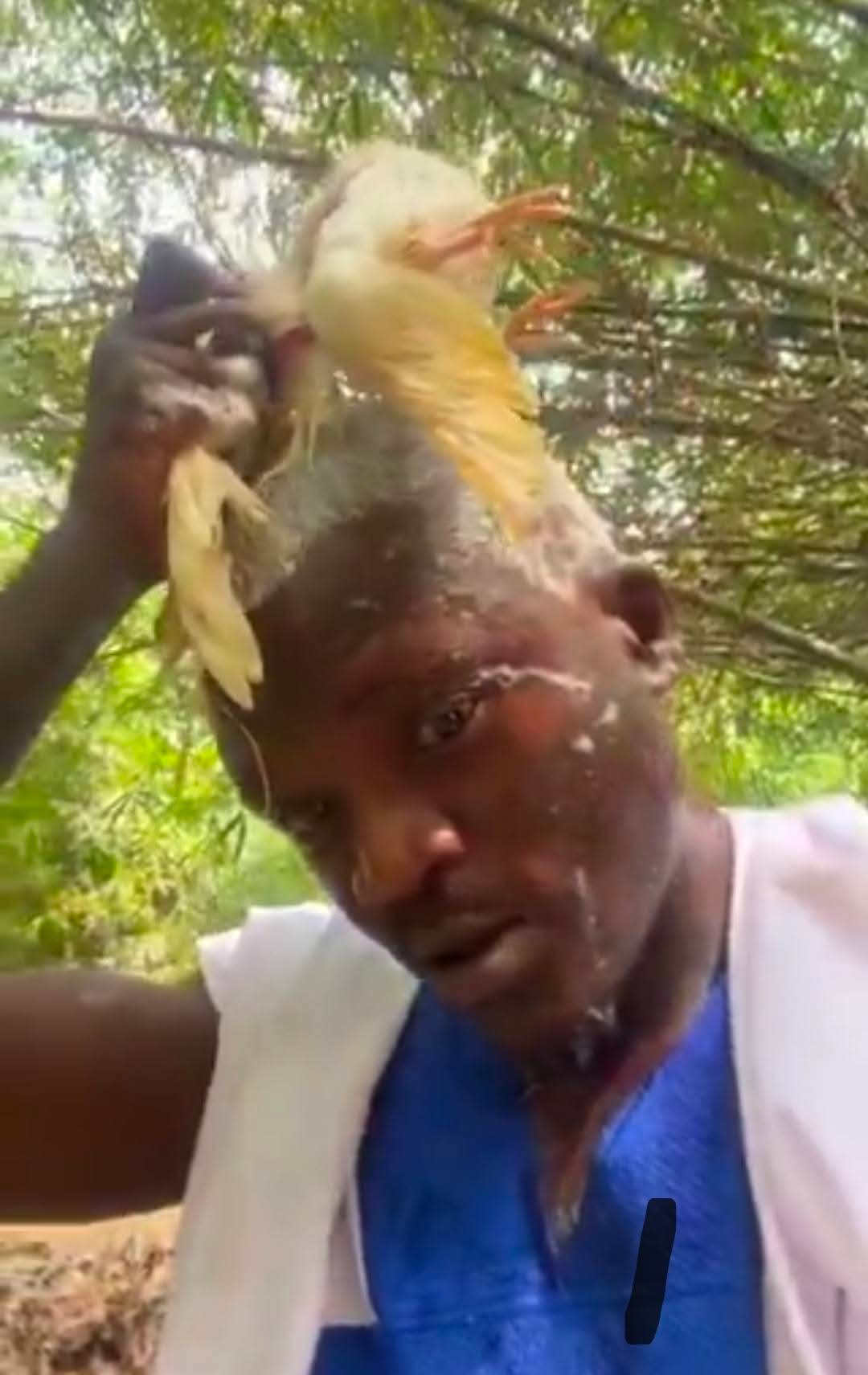 “I need ₦100 billion.” — Portable Tells His Ancestors As He Performs River Sacrifice With A Live Chicken 1 FB IMG 1771882563494