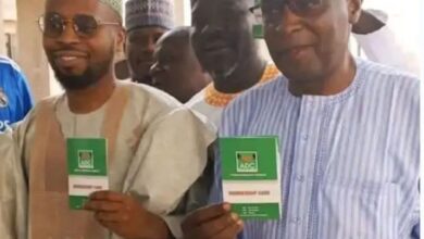 The son of former Vice President of Nigeria, Atiku Abubakar, Mustapha Atiku Abubakar, has today received his membership card of the ADC. 17 FB IMG 1772059018516