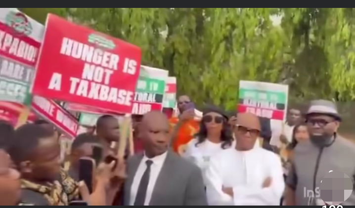 Amaechi and son joins protest over electronic transmission of election results, says APC is afraid 1 Screenshot 20260210 143438