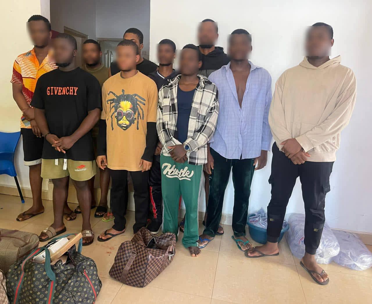 About 12 Nigerians Arrested in Ghana Over Cybercrime And Human Trafficking cases. 1 About 12 Nigerians Arrested in Ghana Over Cybercrime And Human Trafficking cases
