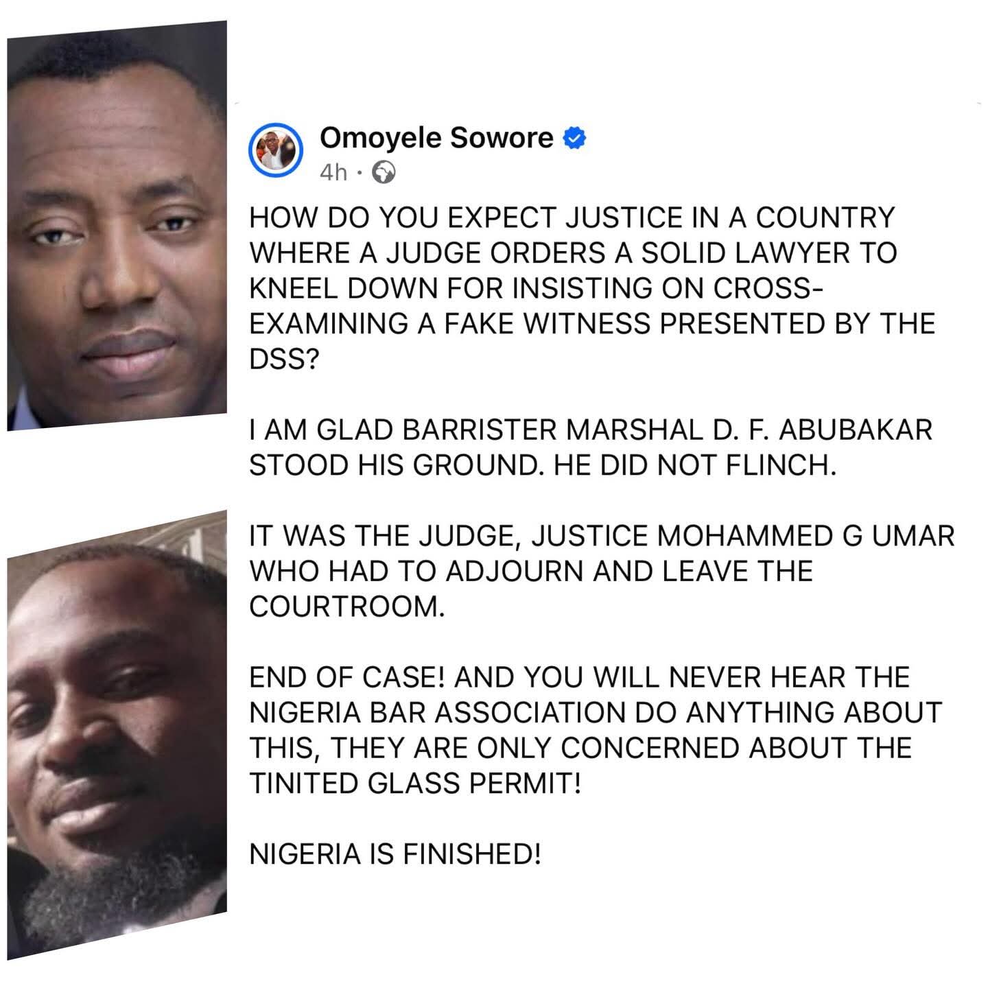 Nigerian Activists Sowore, NBA kicks as Judge orders his lawyer to kneel in court 1 FB IMG 1773756839320