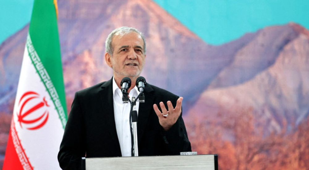 Iran Blames U.S Blockade as It Reimposes Restrictions on Strait of Hormuz 1 Iranian President Masoud Pezeshkian