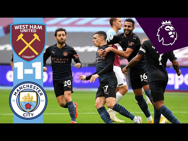 West Ham 1-1 Manchester City Match Highlights 1 West Ham 1 1 Manchester City Match Highlights