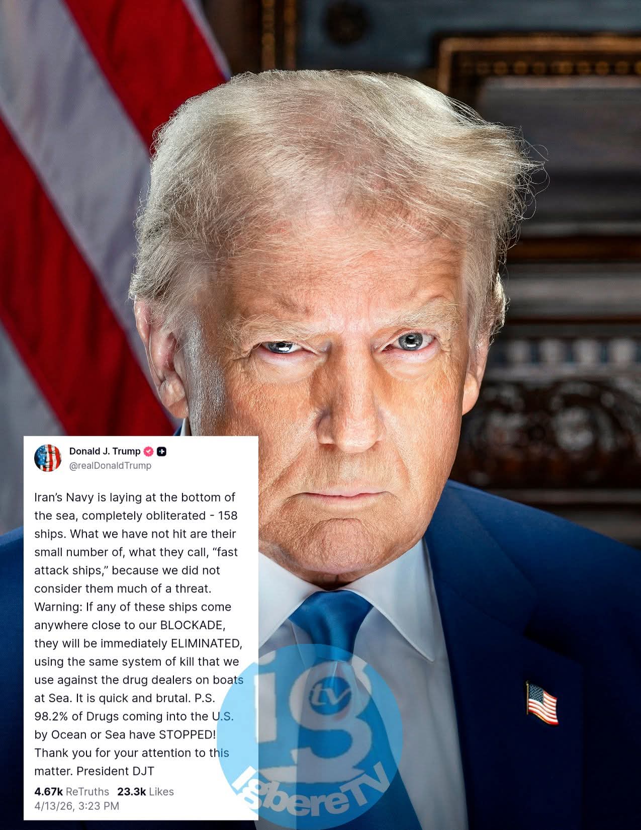 President Trump Has Started His Own Blockade of Hormuz Strait, COMPLETELY Cut Off Iran from Selling Oil 1 FB IMG 1776102037538