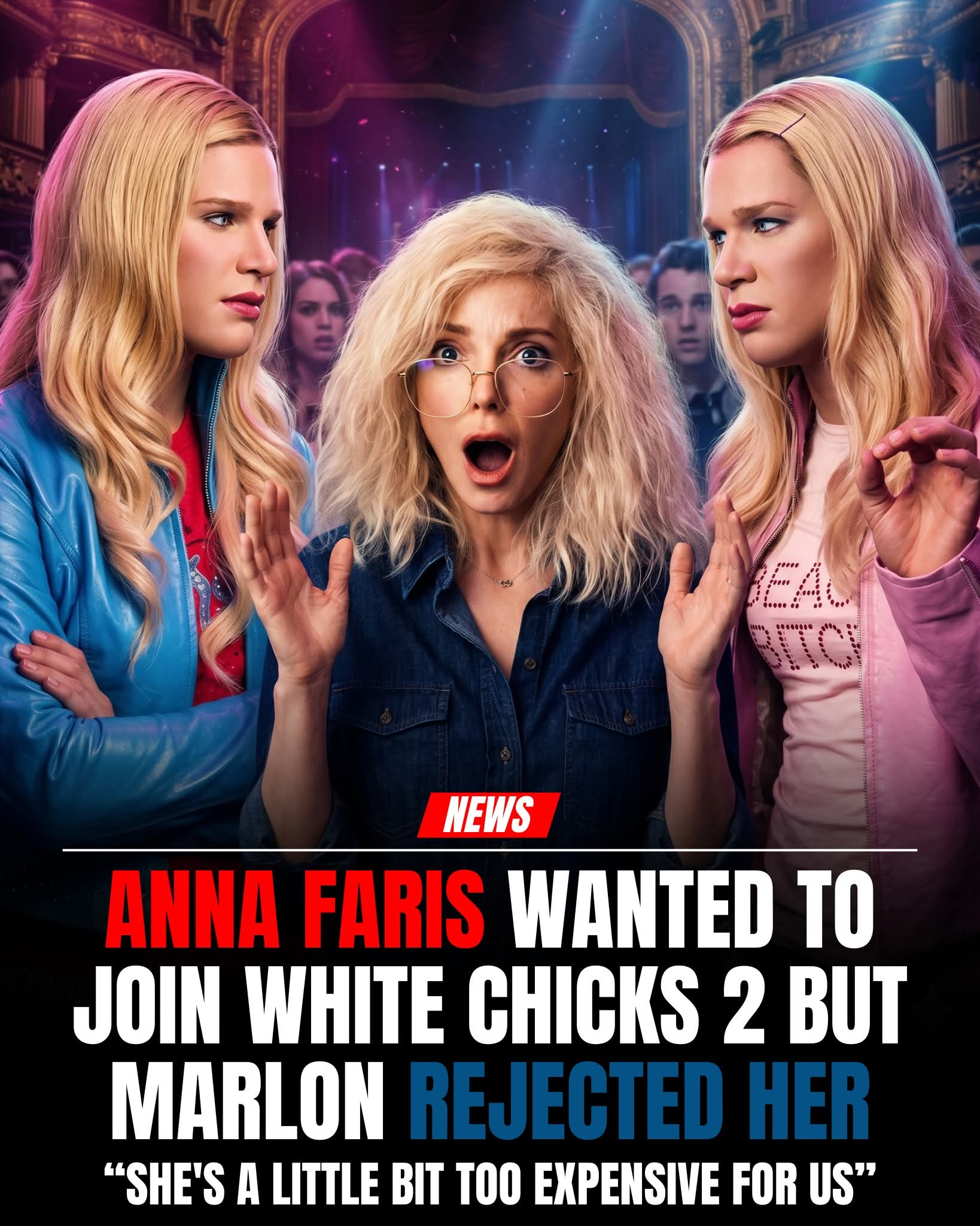 Anna Faris says she wants a role in WHITE CHICKS 2, but Marlon Wayans jokingly responded that she might be “a little bit too expensive” for the film. 1 FB IMG 1776838506142
