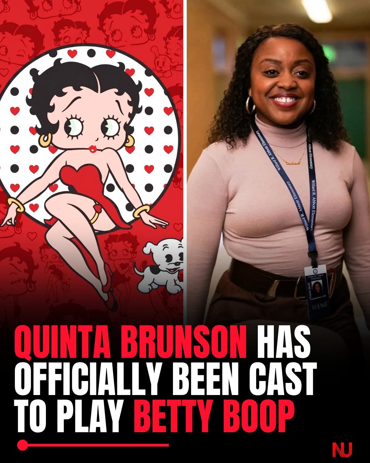 Quinta Brunson is officially set to star as Betty Boop in a brand new film exploring the origin and evolution of the legendary cartoon icon. 1 FB IMG 1779298165648
