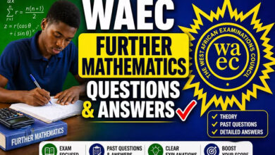 WAEC 2026 Further Mathematics Essay/Objectives Questions and Answers 11 WAEC 2026 Further Mathematics