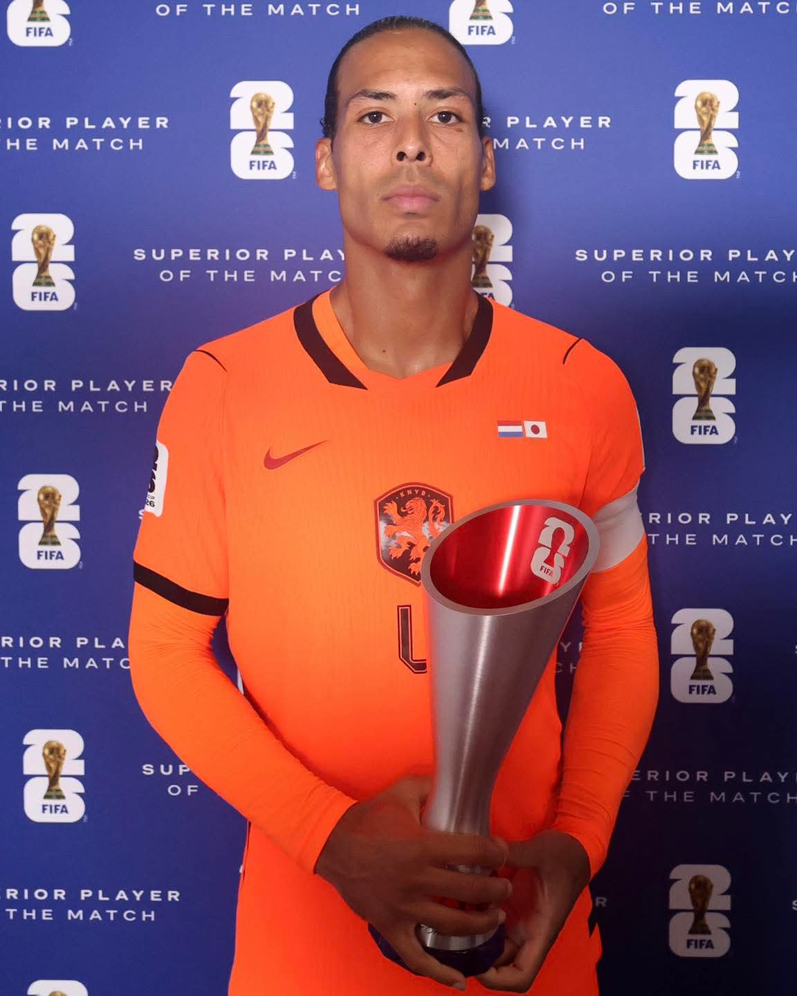 Virgil van Dijk wins FIFA Man Of The Match Award for Netherlands vs Japan 1 FB IMG 1781479819714
