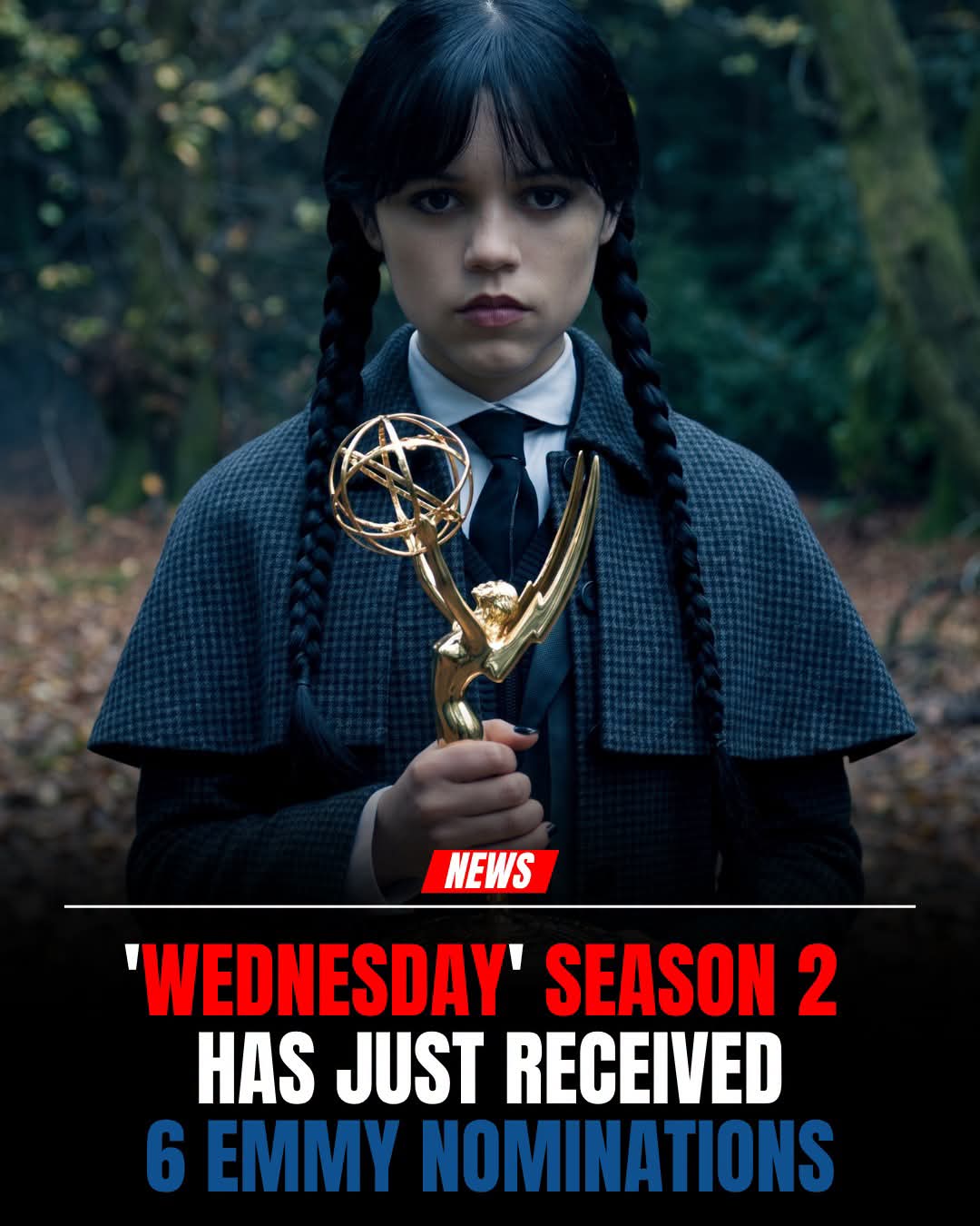 WEDNESDAY Season 2 has officially received six Emmy nominations. 1 FB IMG 1783533496176